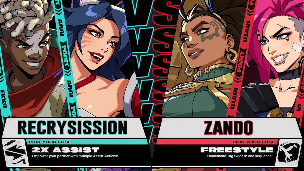 Recrysission (Ahri / Ekko) vs Zando (Illaoi / Vi) - 2XKO