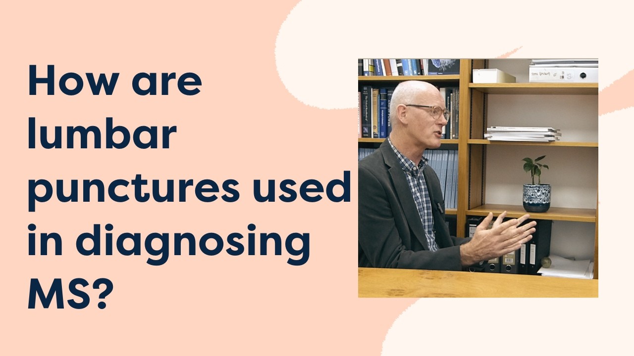 How are lumbar punctures used in diagnosing MS?