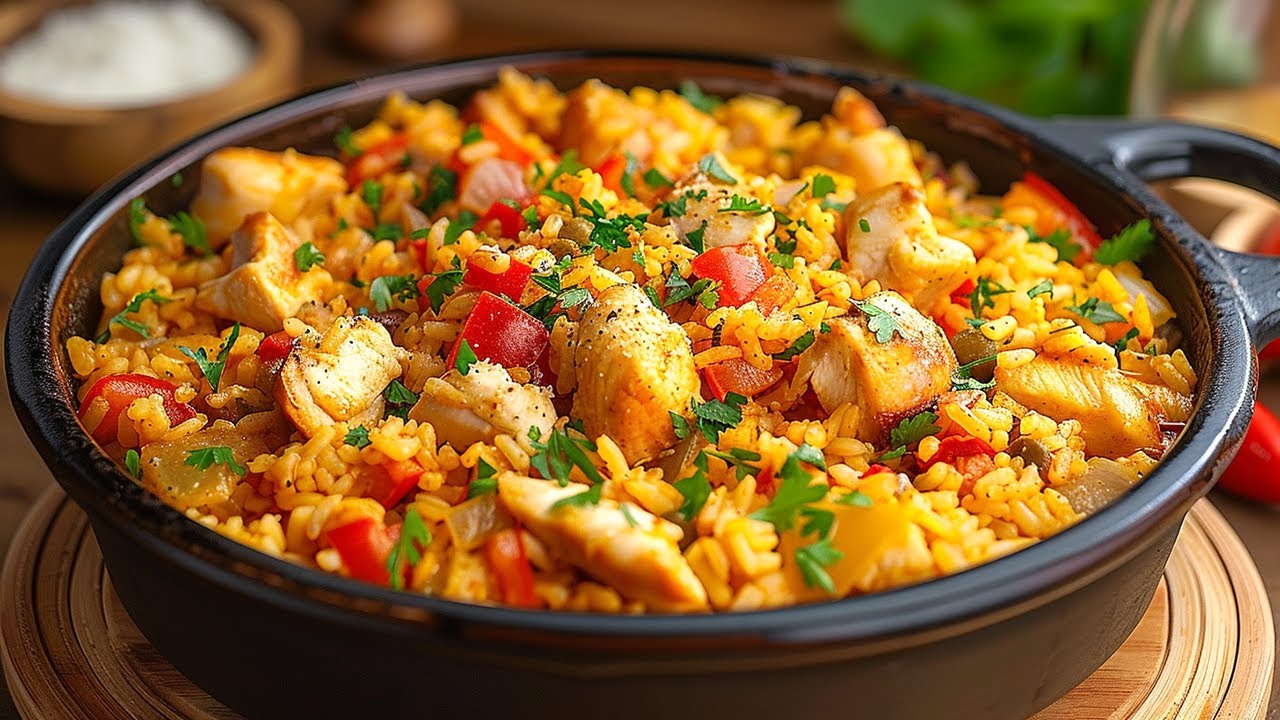 ¡Arroz con pollo fácil y jugoso que te sorprenderá!