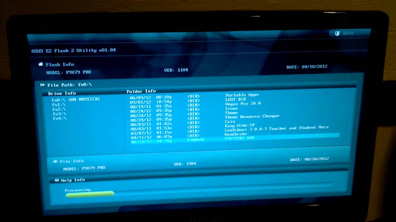 Update P9X79 Pro BIOS ASUS