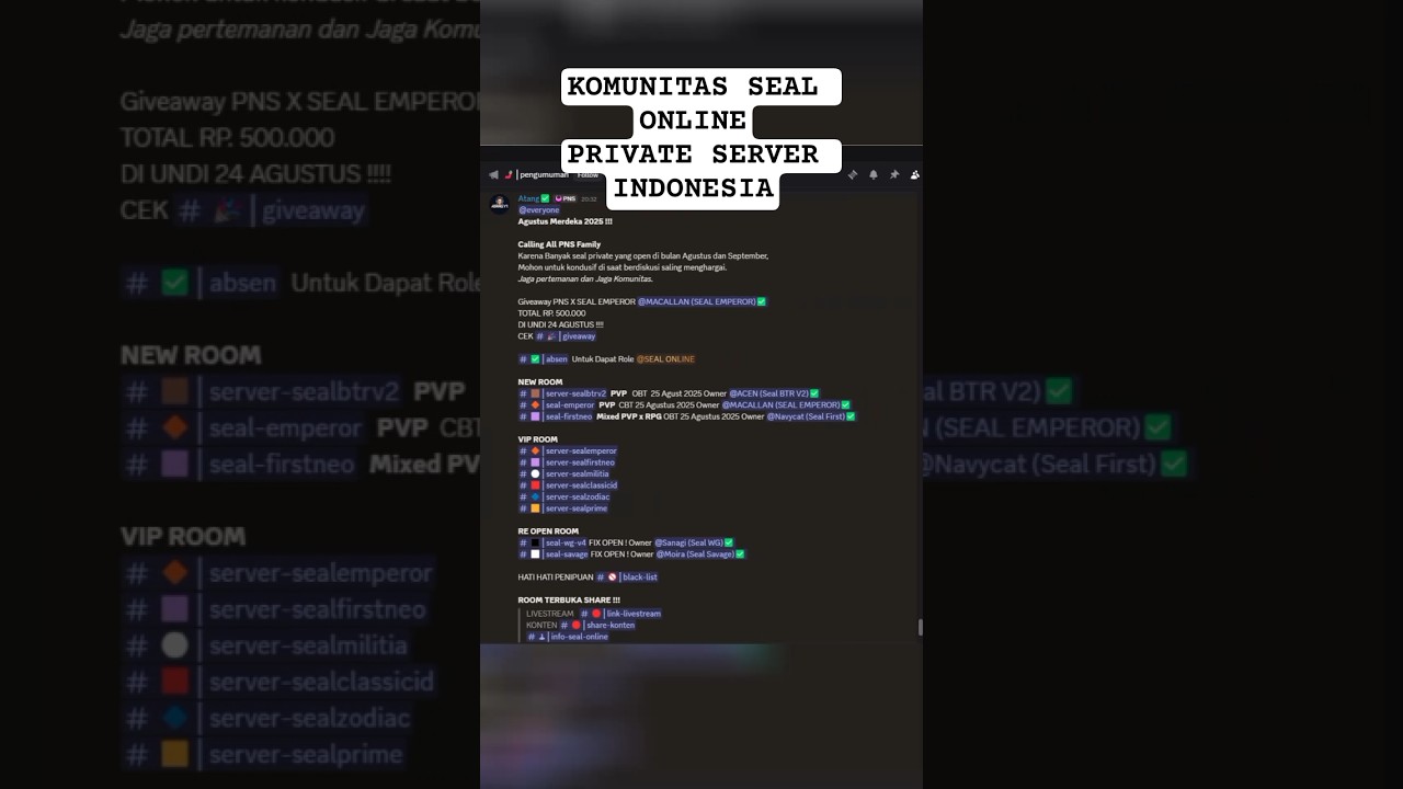 PNS UPDATE ! KOMUNITAS SEAL ONLINE PRIVATE SERVER #sealonline #infosealonline