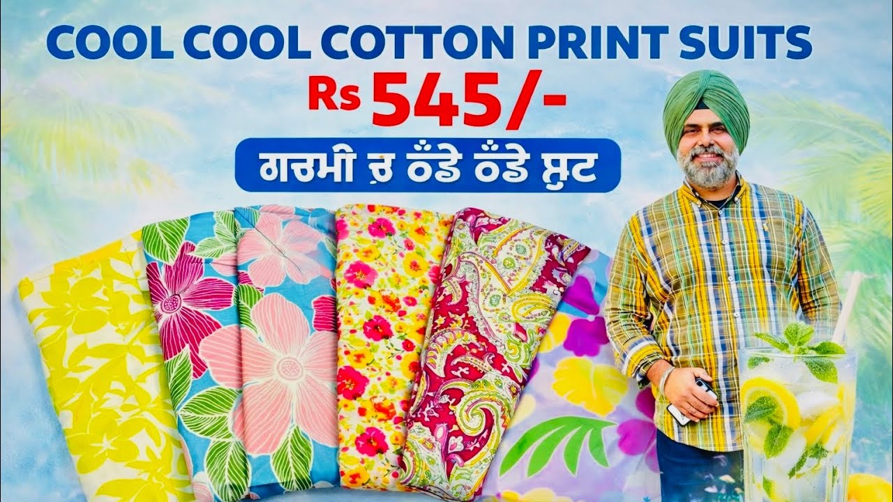 ❄️ Cool Cool Cotton SuitsOnly ₹545/-👗 Garmi Da Best SuitPure Cotton Collection