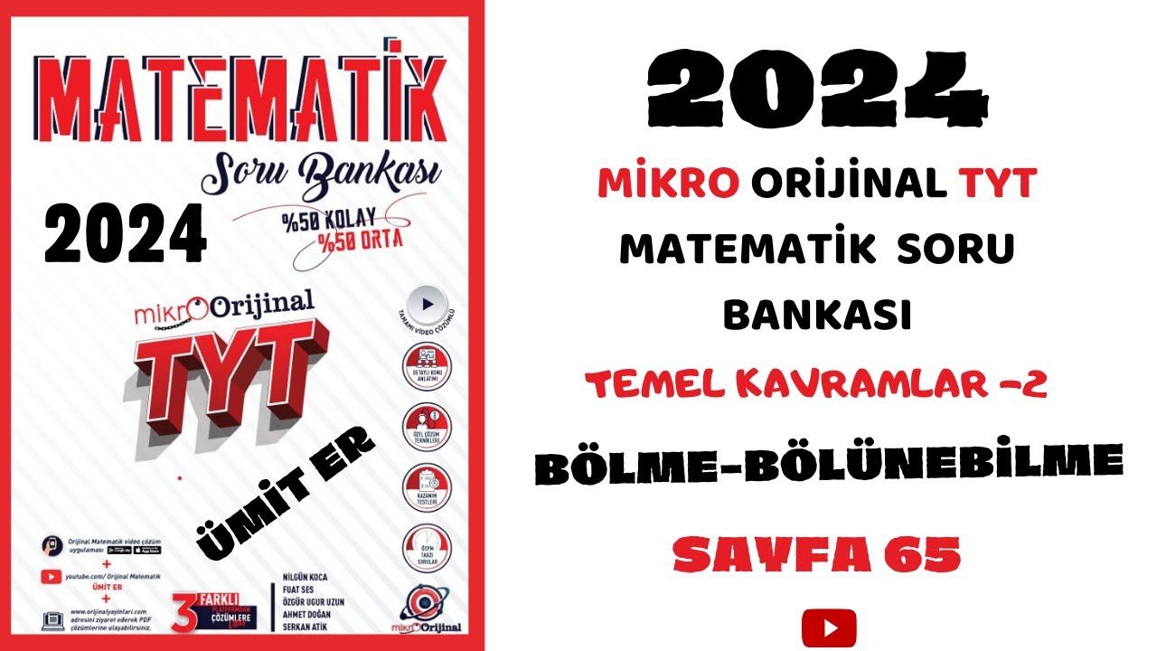 MİKRO TYT SORU BANKASI  | TEMEL KAVRAMLAR | Syf 65 |@umiter55  #yks2024 #kamp