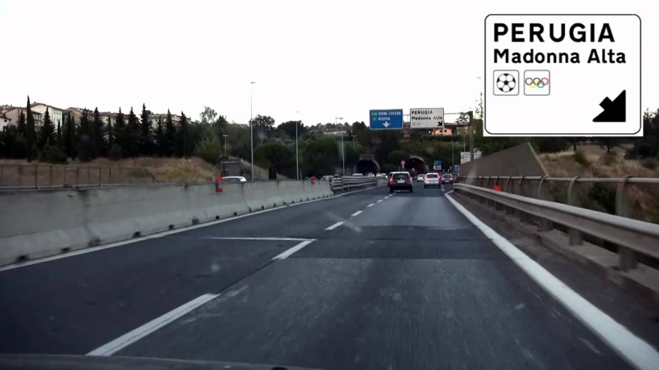 Driving in Italy - Raccordo Perugia A1 - RA6