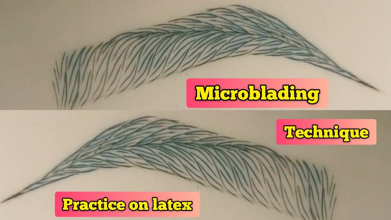 Microblading Strokes Step by Step || Microblading Practice On Latex