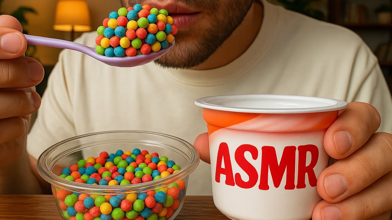 Asmr Yogurt con Cerealitos😋Mouth Sounds