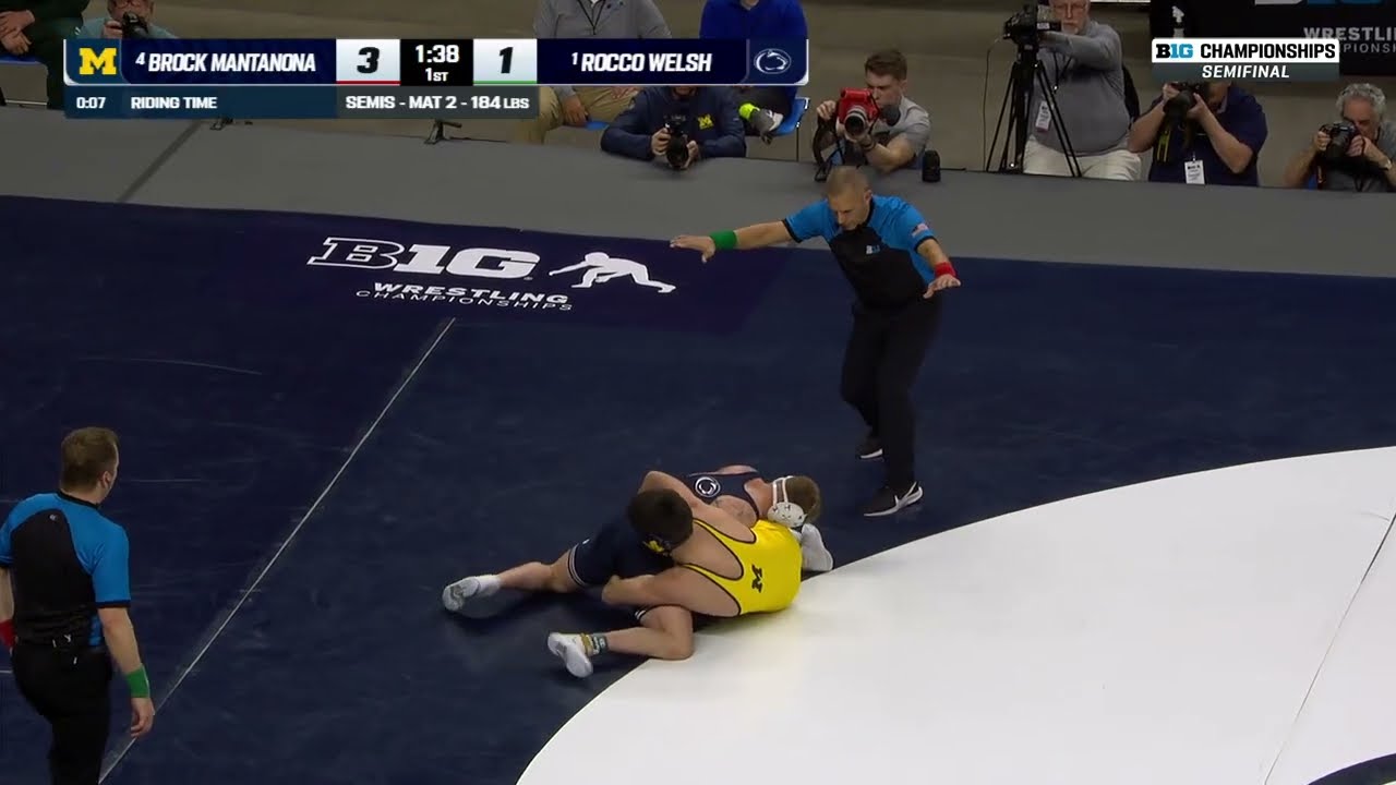 184 LBs Semifinals: Rocco Welsh vs. Brock Mantanona | 2026 Big Ten Wrestling Championship
