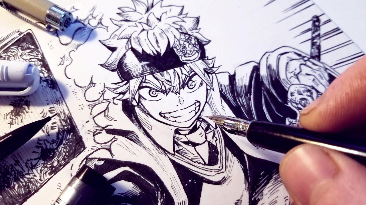 Drawing Asta As A HARRY POTTER Wizard Redesign - Black Clover | Anime Manga Sketch
