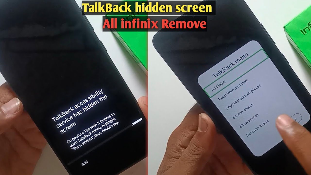 Служба доступности Talkback скрыла экран | Infinix Smart 7 | Hot 30 | Note 30 | Zero 20