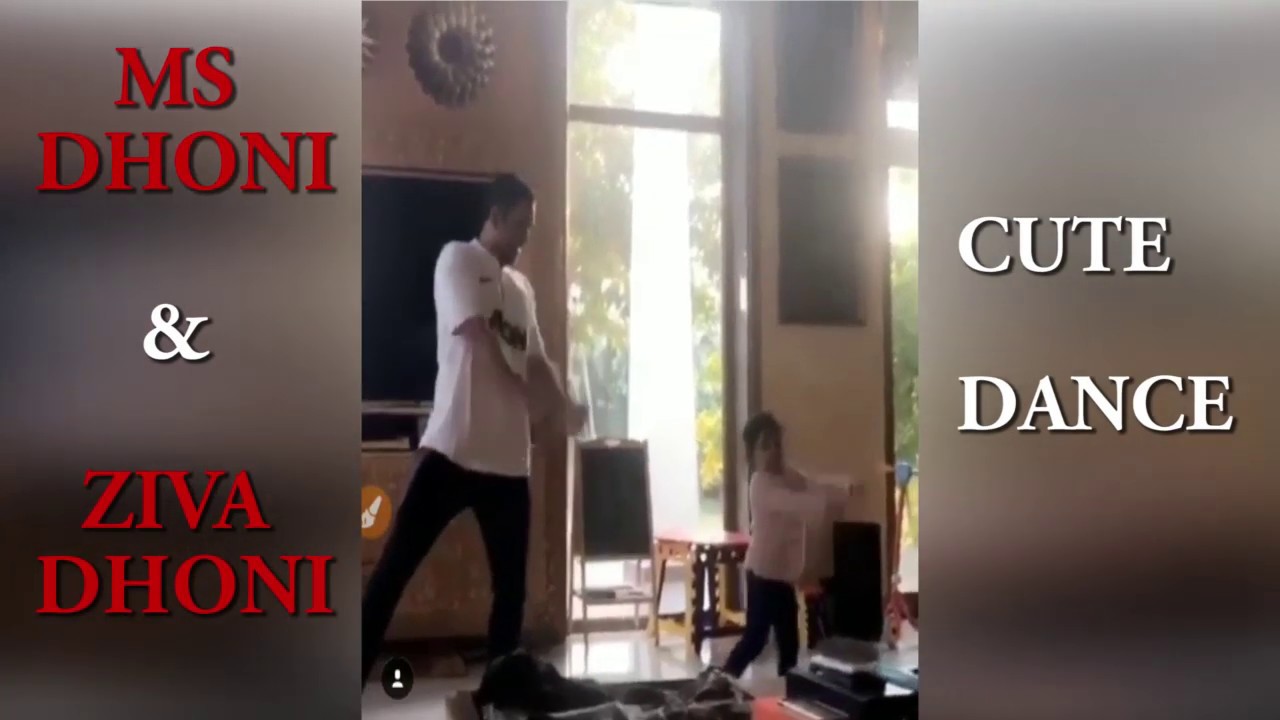 MS Dhoni Dancing skills with Ziva Dhoni as  a teacherI Cute dance