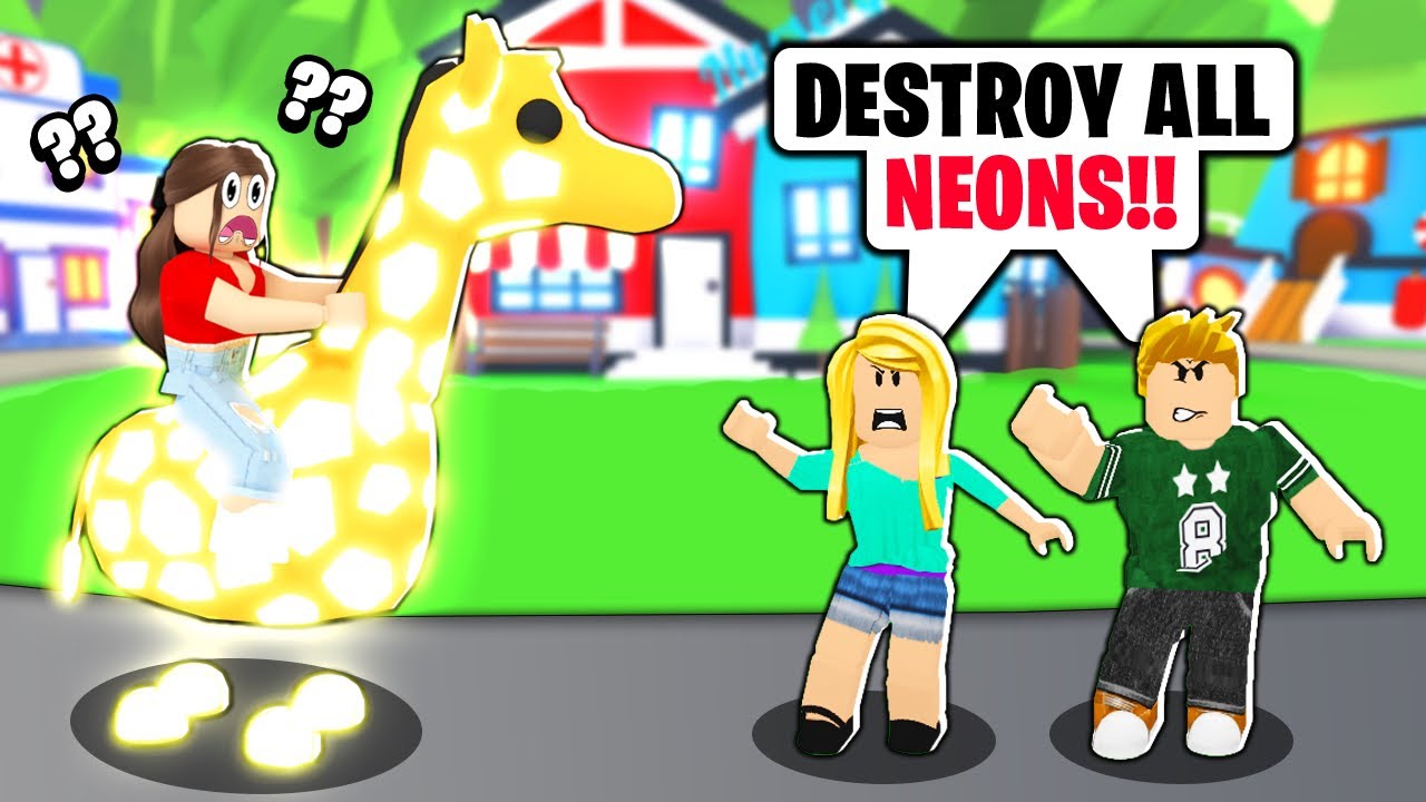 THESE NEON HATERS WANTED NEONS *BANNED* IN ADOPT ME! (Roblox Adopt Me)