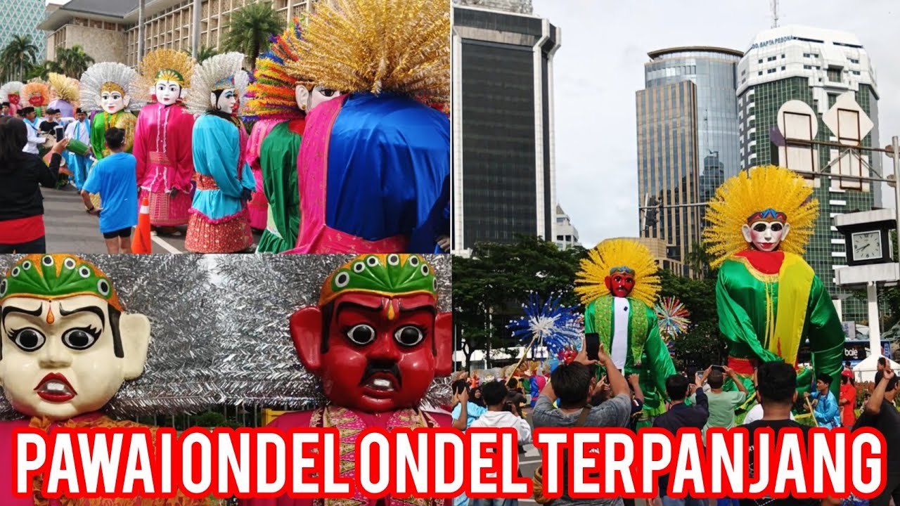 VIRAL 💕PAWAI ONDEL ONDEL TERPANJANG DI MONAS #ondelondellucu #ondelondelbetawi #ondelondel 