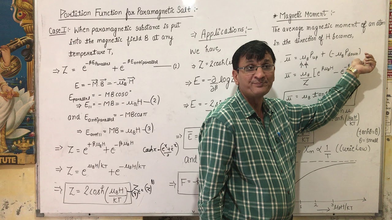 Partition function for paramagnetic substance (Part1)