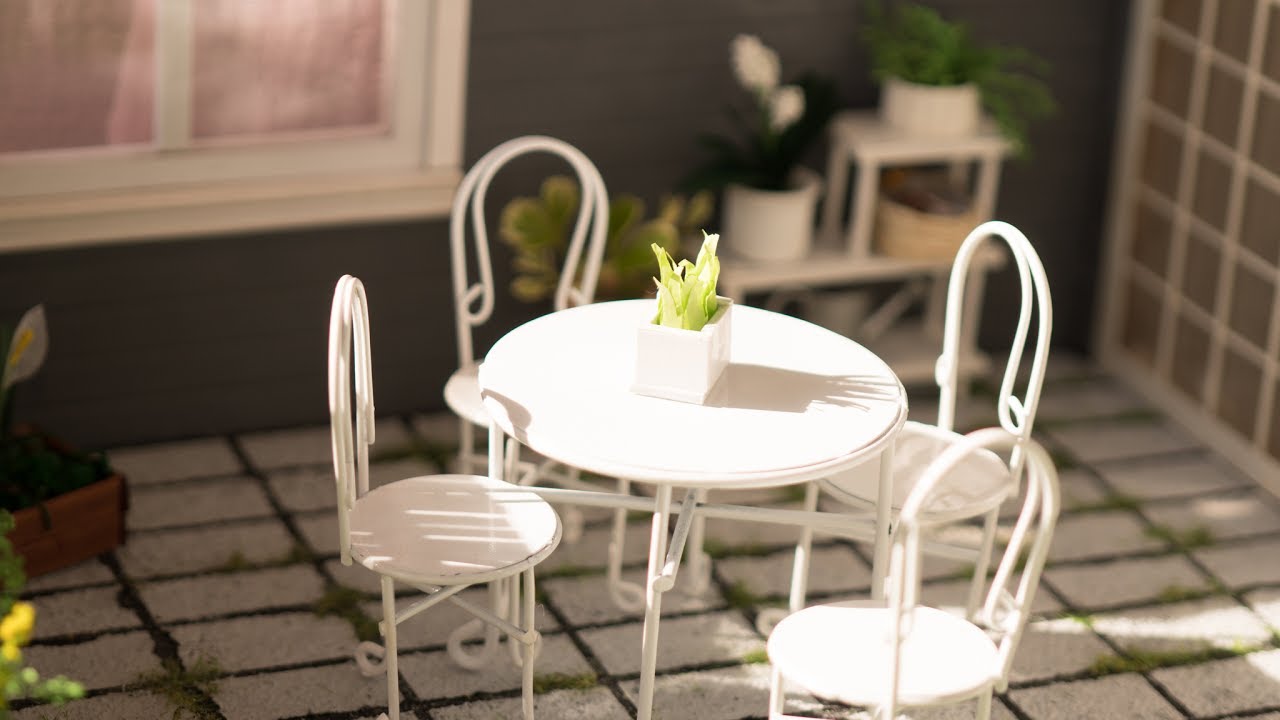 DIY Miniature Patio Diorama Easy Tutorial