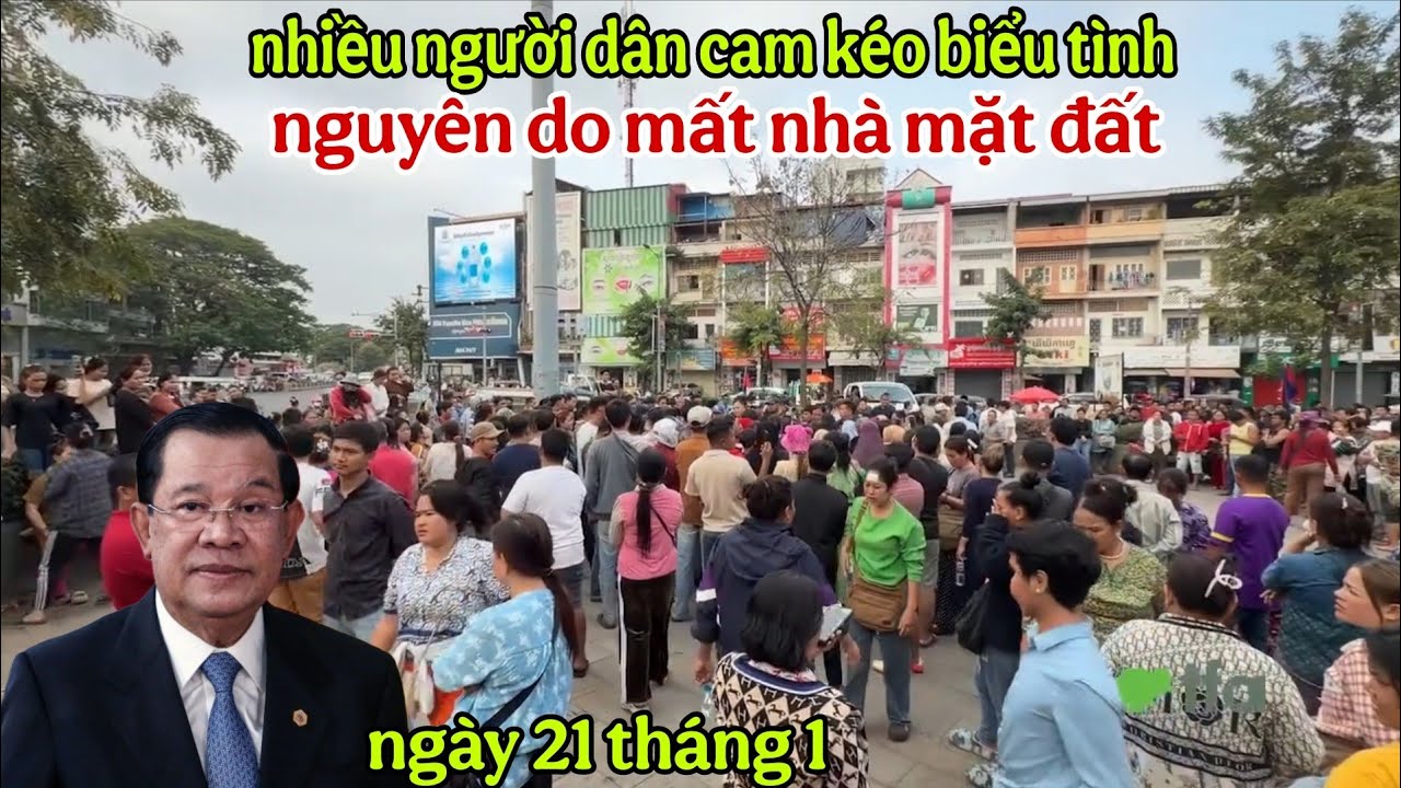 Nhiều người dân cam kéo biểu tình mất nhà mặt đất quà trong lòng chợ của cam không cho người dân bán