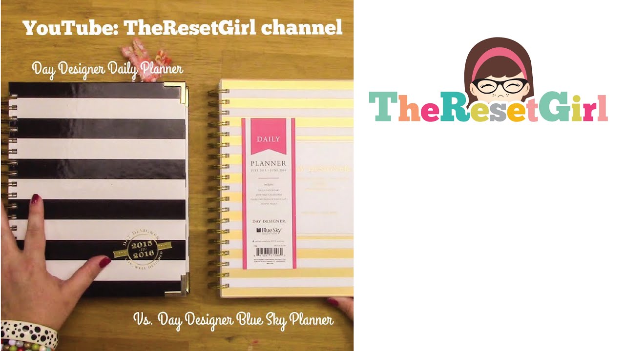 The Day Designer Daily Planner and Day Designer Blue Sky Daily Planner - Comparison
