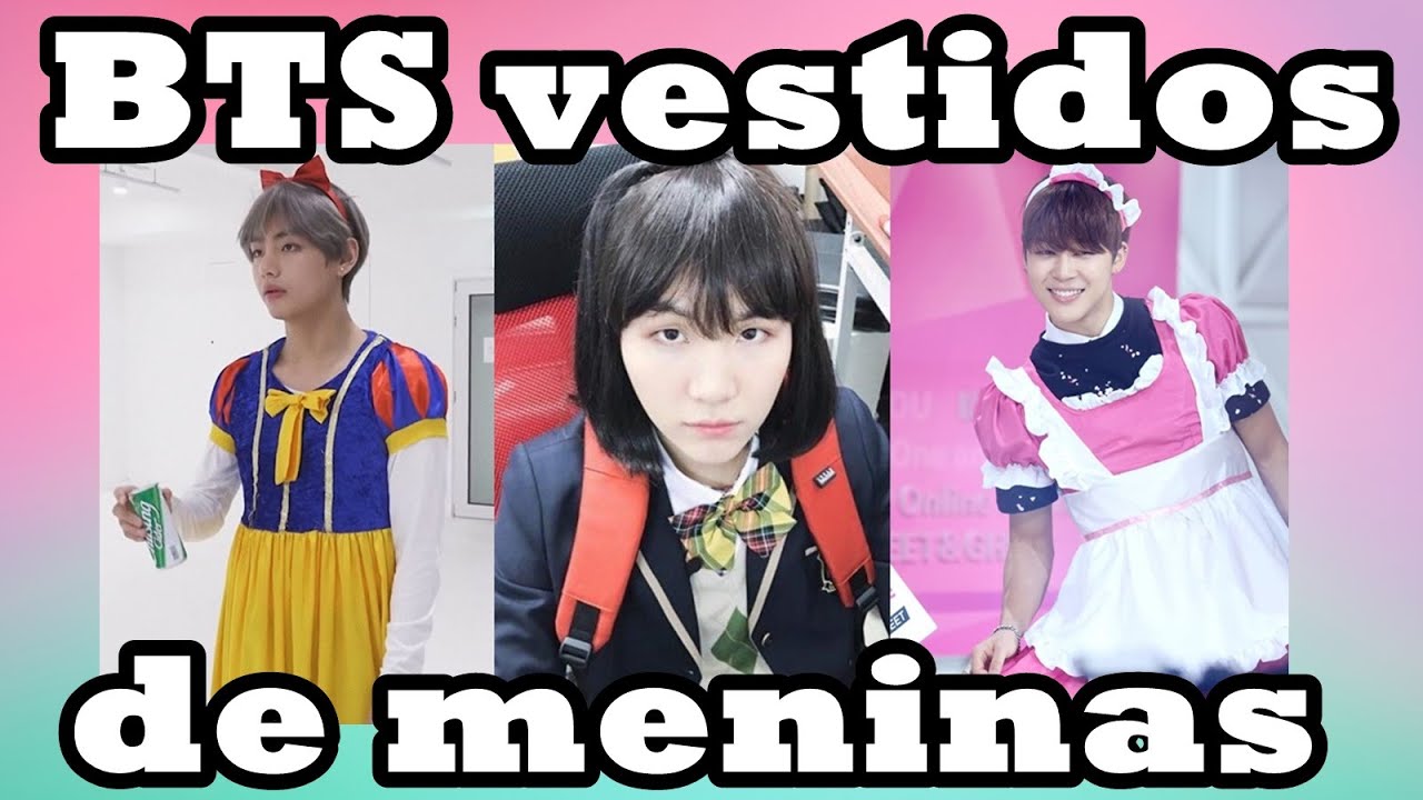 BTS vestidos de meninas