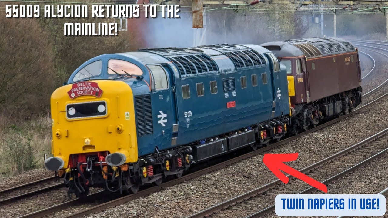 55009 'Alycidon' RETURNS to the mainline at Stafford 28/03/23