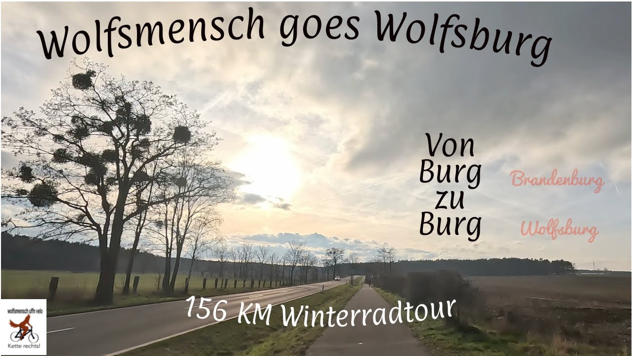 Wolfsmensch goes Wolfsburg,  156 Km Radtour im Winter