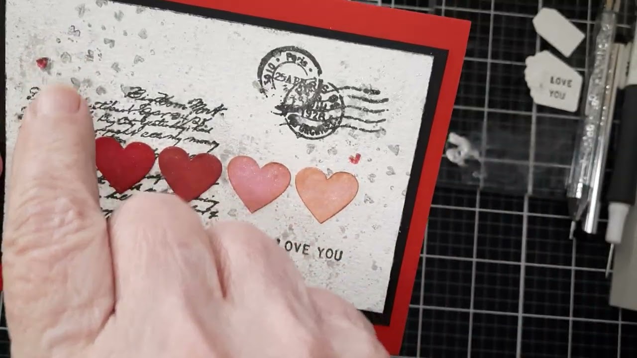 Happy #satmornmakes.  Making Valentines Day Cards with what I have. 