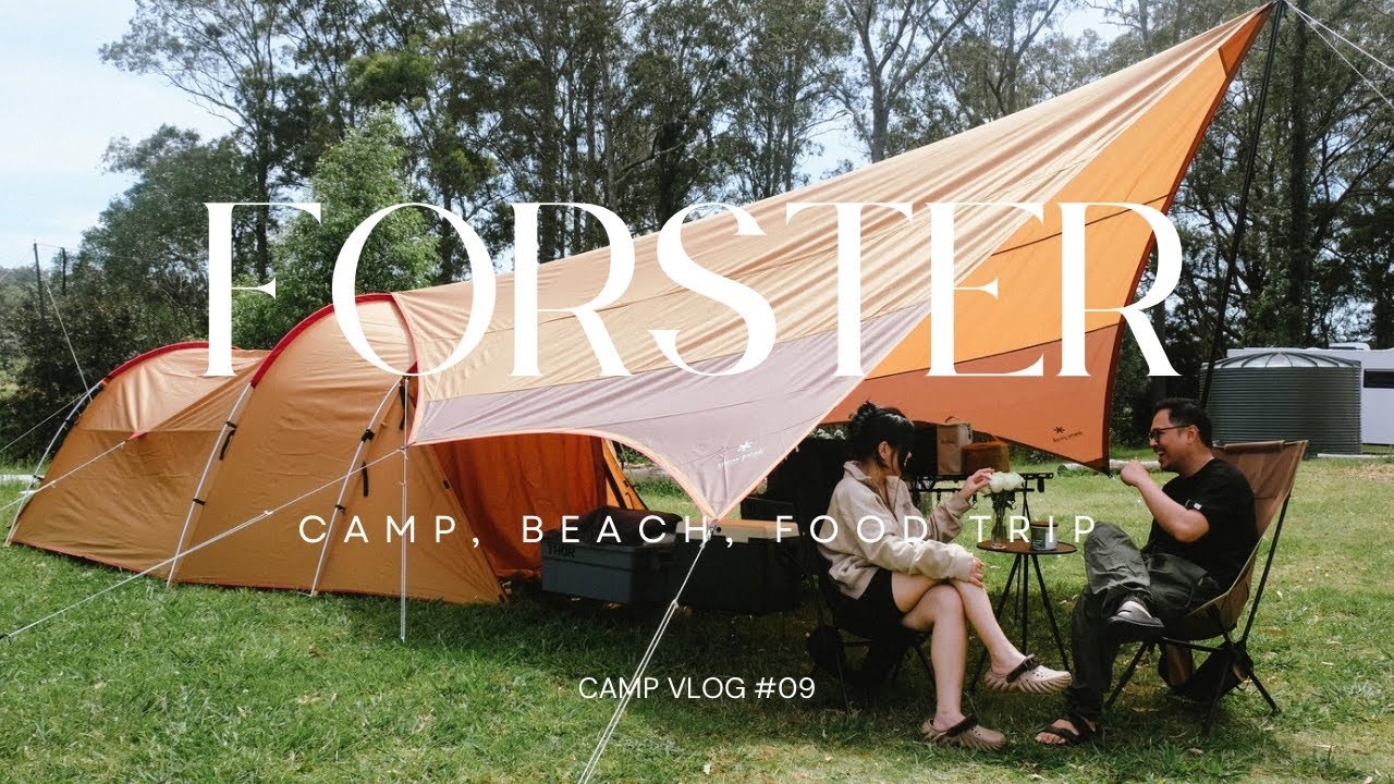 Camping in Sydney | Forster Hipcamp | Snow Peak Entry Pack TT | Beach Hopping and Food Tripping