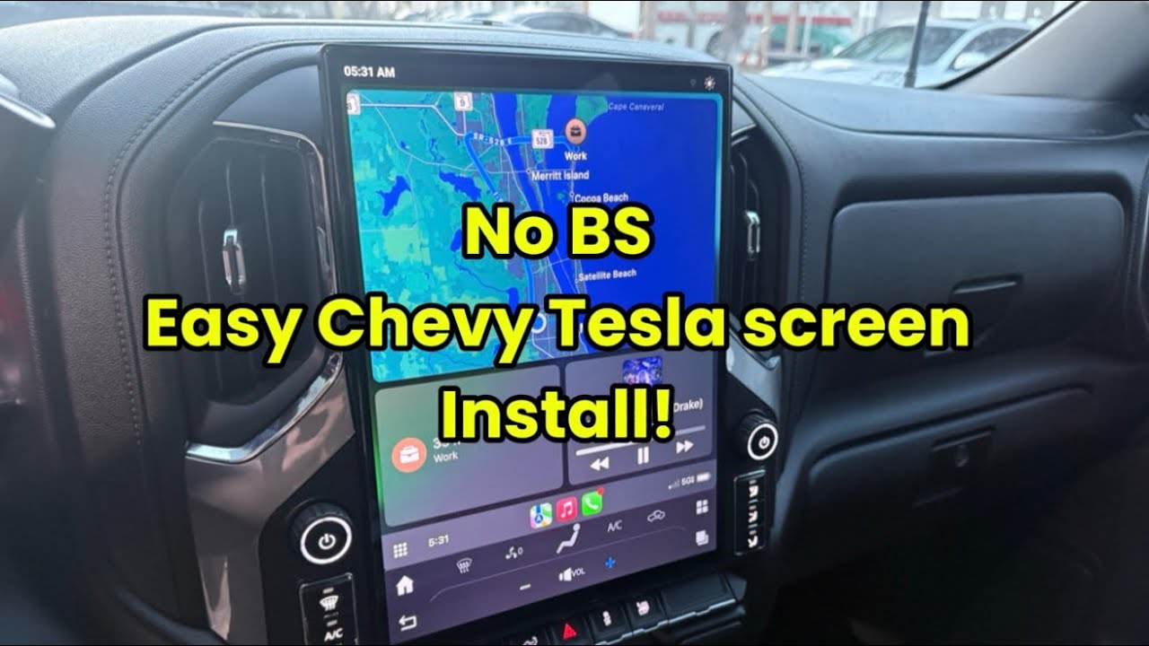 2021 Chevy Silverado Tesla Screen Install NO BS STRAIGHT INSTALL  