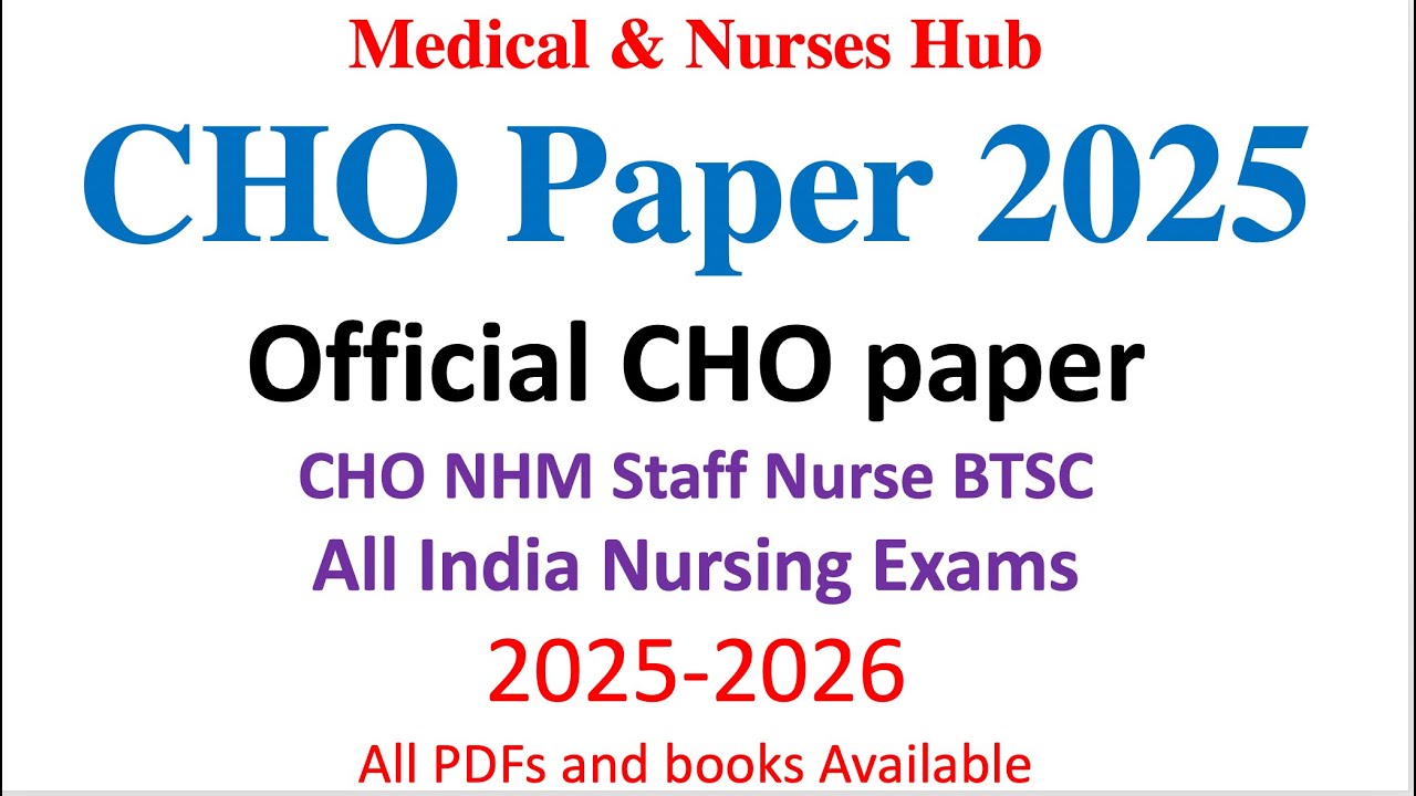 CHO MLHP 2025 Paper for Upcoming Exams || #tripuracho #uttrakhandCHo #MPCHO all India CHO MLHP exam