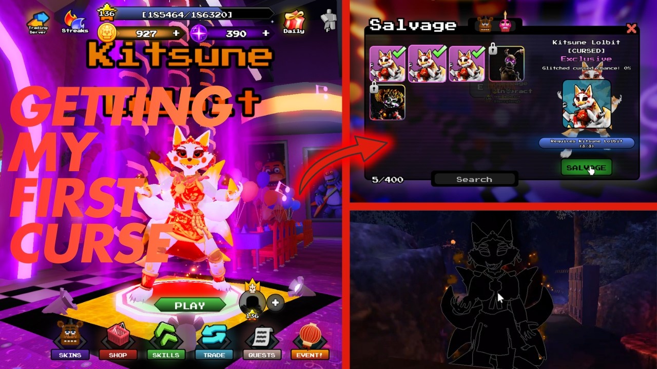 Roblox Five-night hunted getting curse kitsune