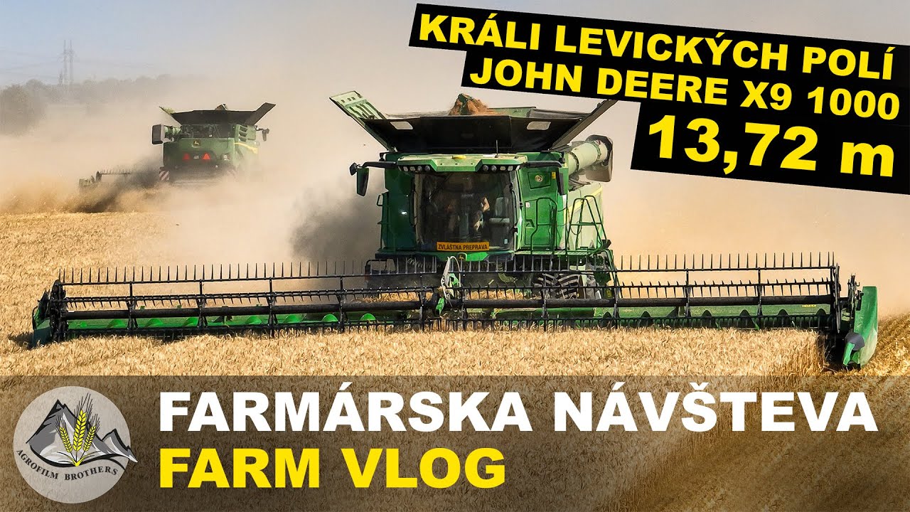 KRÁLI LEVICKÝCH POLÍ !!! [ 2x John Deere X9 1000 & JD HD45X 13,72m ] Farmárska Návšteva#66