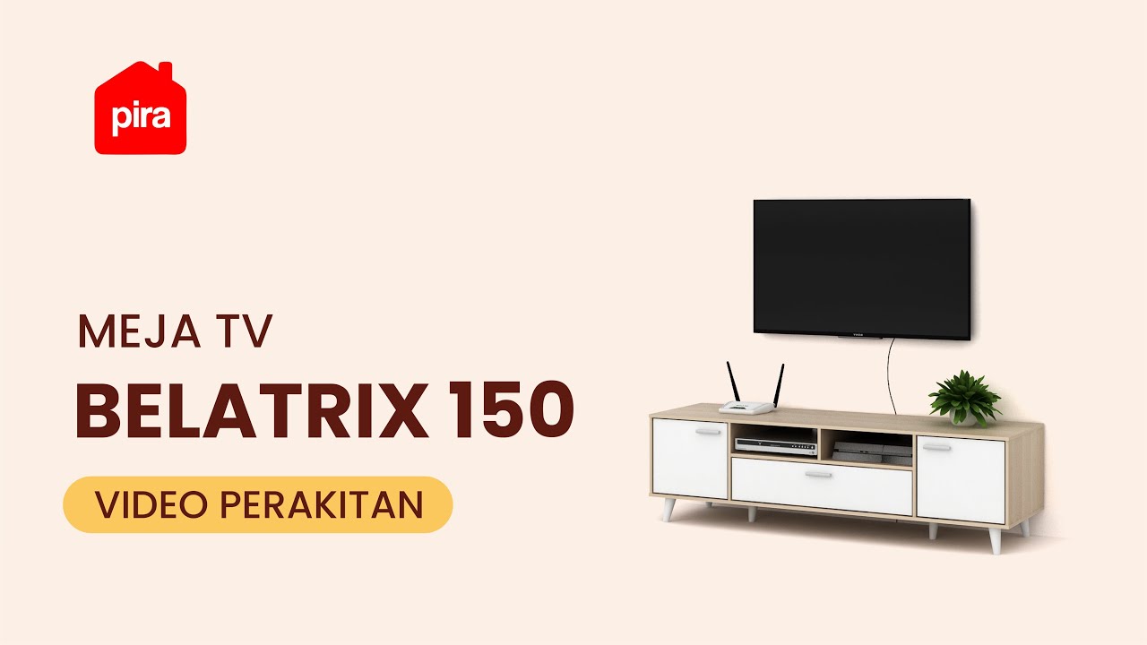 (Tempo diperlambat) Tutorial Perakitan PIRA METROPOLIS - BELATRIX TV150 Meja TV / Rak TV