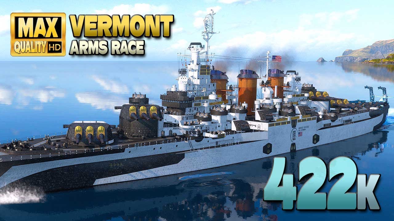 Линкор Вермонт: профессиональный геймер с 420 000 урона - World of Warships