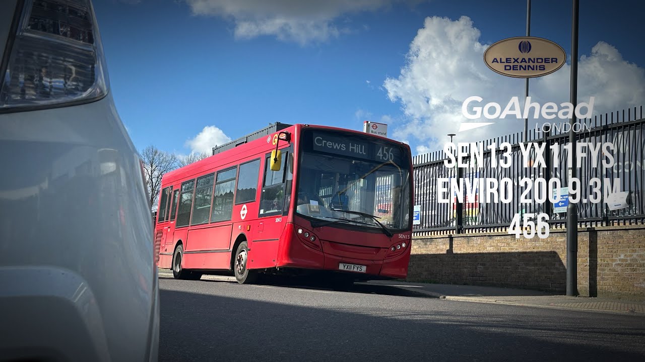 Journey on the Go Ahead London Alexander Dennis Enviro 200 9.3m SEN13 YX11FYS on bus route 456