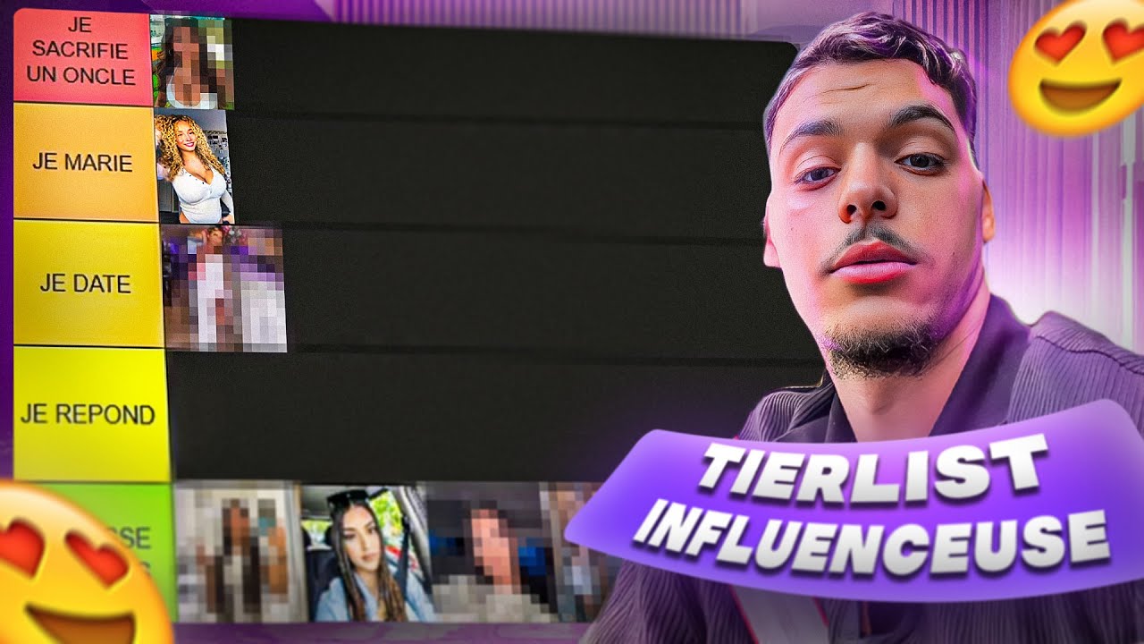 LA TIERLIST DES INFLUENCEUSES 💍 (Je veux me marier avec elles)