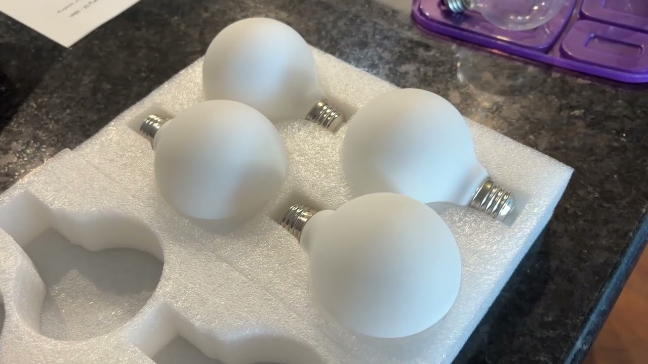 Demo review of Frosted Dimmable Flick Free Light Bulbs!  video