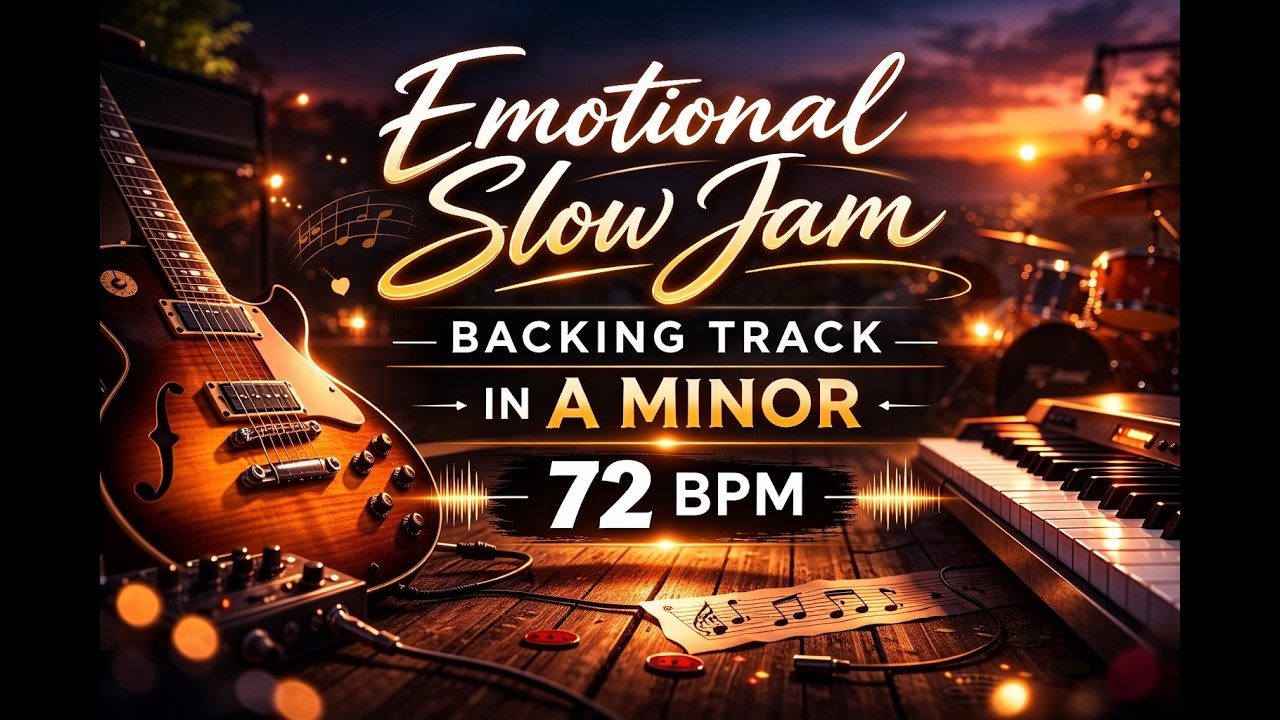 Emotional Slow Jam Backing Track in A Minor 72 BP
