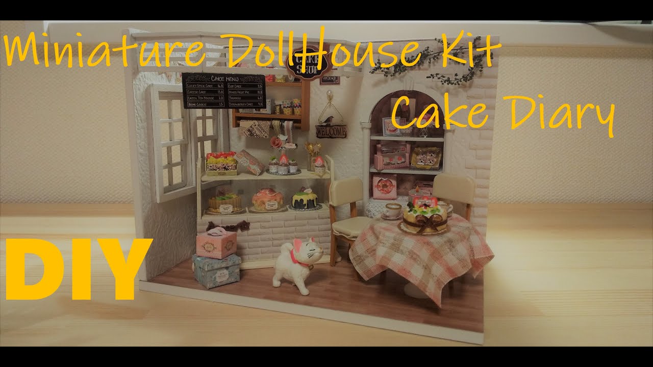 DIY/Miniature DollHouse Kit/Cake Diary/ミニチュアドールハウスキット/ケーキダイアリー