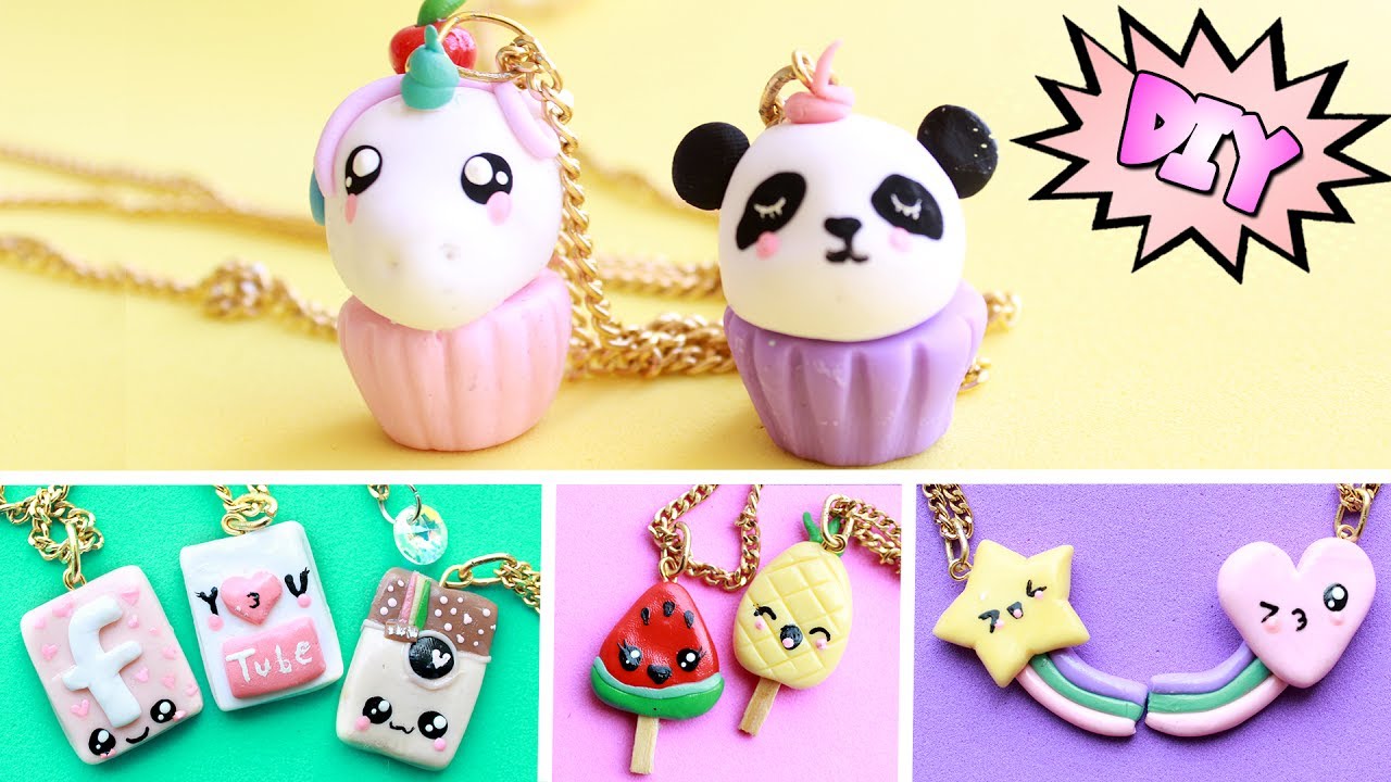 DIY COLAR DA AMIZADE KAWAII 🐼 panda, unicórnio, arco iris