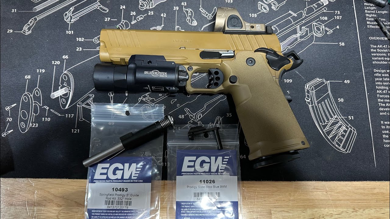 Upgrades: Springfield &ldquo;Prodigy 5&rdquo; Guide Rod & Slide Stop Extended EGW Guns