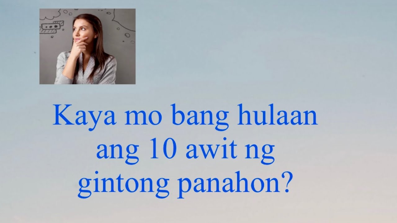 Pinoy Oldies- Name the Tune (Expert and Bonus level)