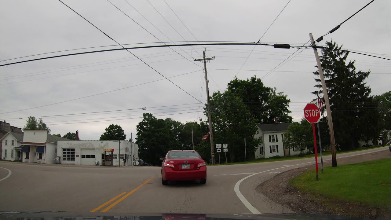 Driving through Pierpont, Ohio in 4K