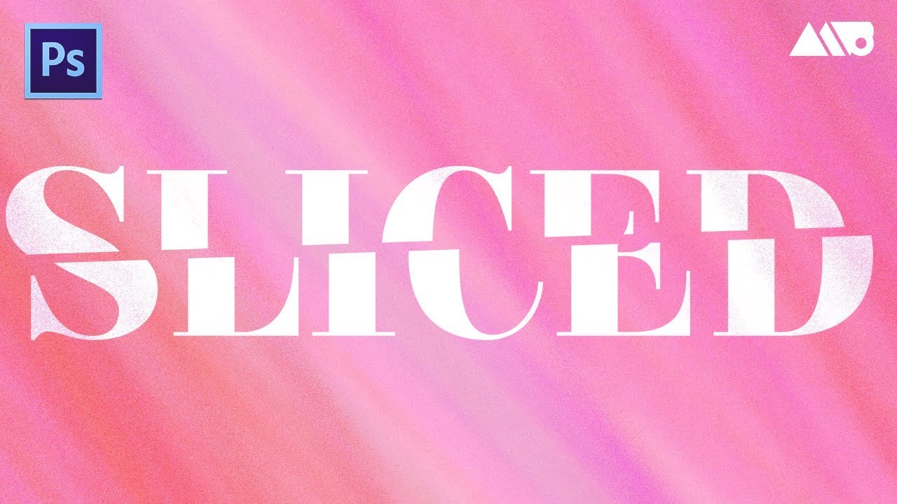 How to Create Sliced Text in Adobe Photoshop Tutorial