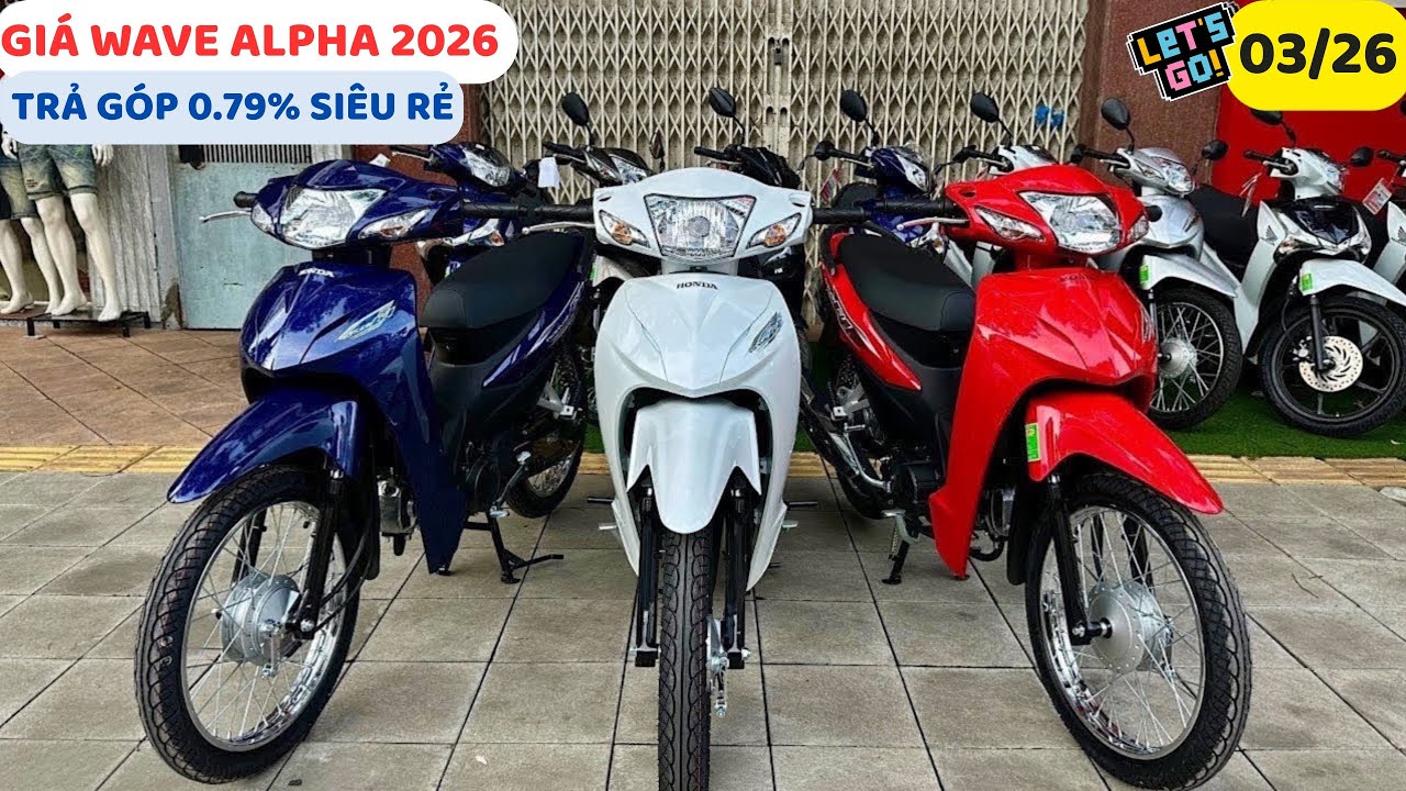Gi&aacute; Honda WAVE ALPHA 2026 Mới Nhất & Ưu Đ&atilde;i Trả G&oacute;p L&atilde;i Suất Si&ecirc;u Thấp 03/26 | Tuấn Hồng Đức 6