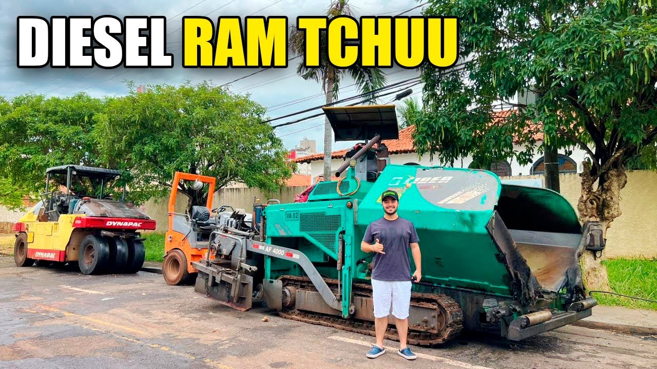 CONHE&Ccedil;AM AS M&Aacute;QUINAS QUE FAZEM ASFALTO!! 😱😱