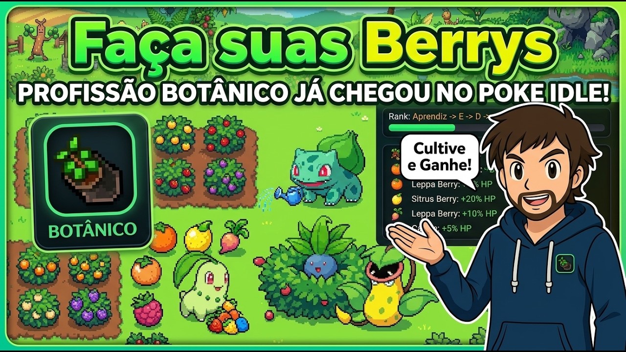 FA&Ccedil;A SUAS BERRYS, A PROFISS&Atilde;O DE BOT&Acirc;NICO J&Aacute; CHEGOU NO POKE IDLE