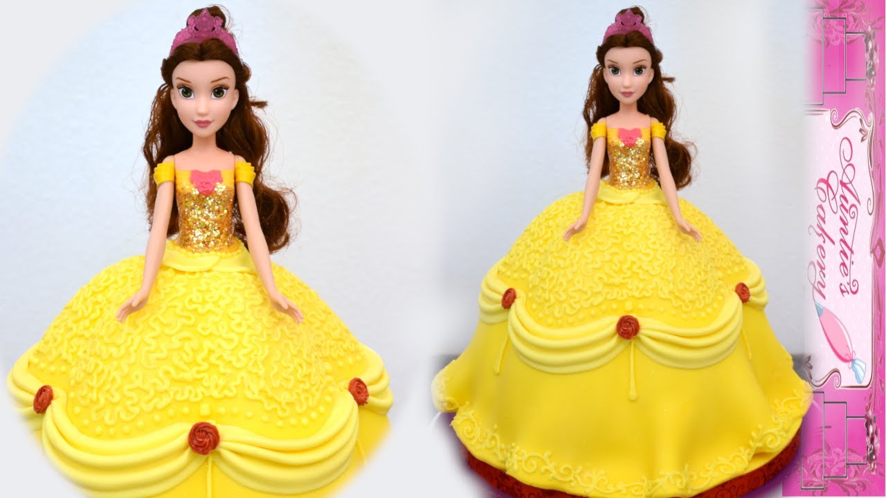 She's the Belle of the Ball! Beauty and the Beast Belle Doll Cake Tutorial