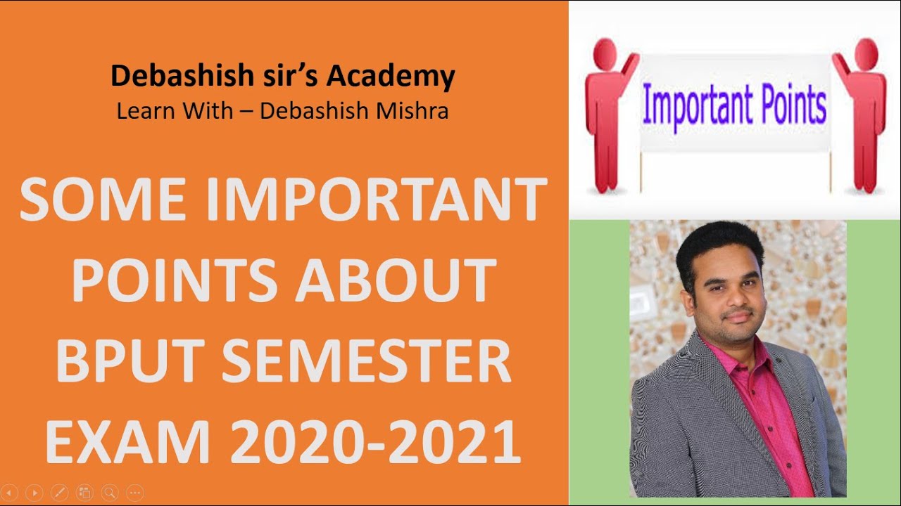 Some Important Points about BPUT Semester EXAM 2020-2021