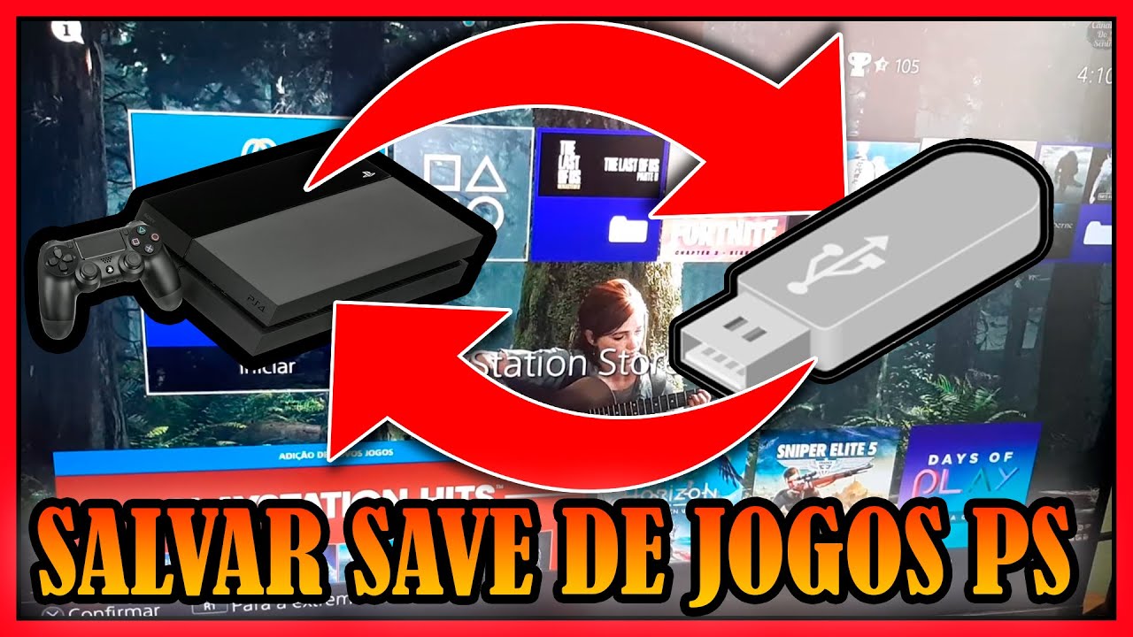Como salvar os SAVE GAMES do PS4 no PENDRIVE USB ! | SEM PS PLUS