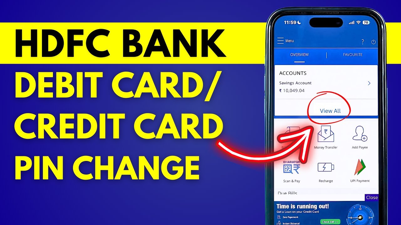 HDFC Bank Card PIN Forgot - How to Change HDFC Debit Card & Credit Card PIN in Mobile App?