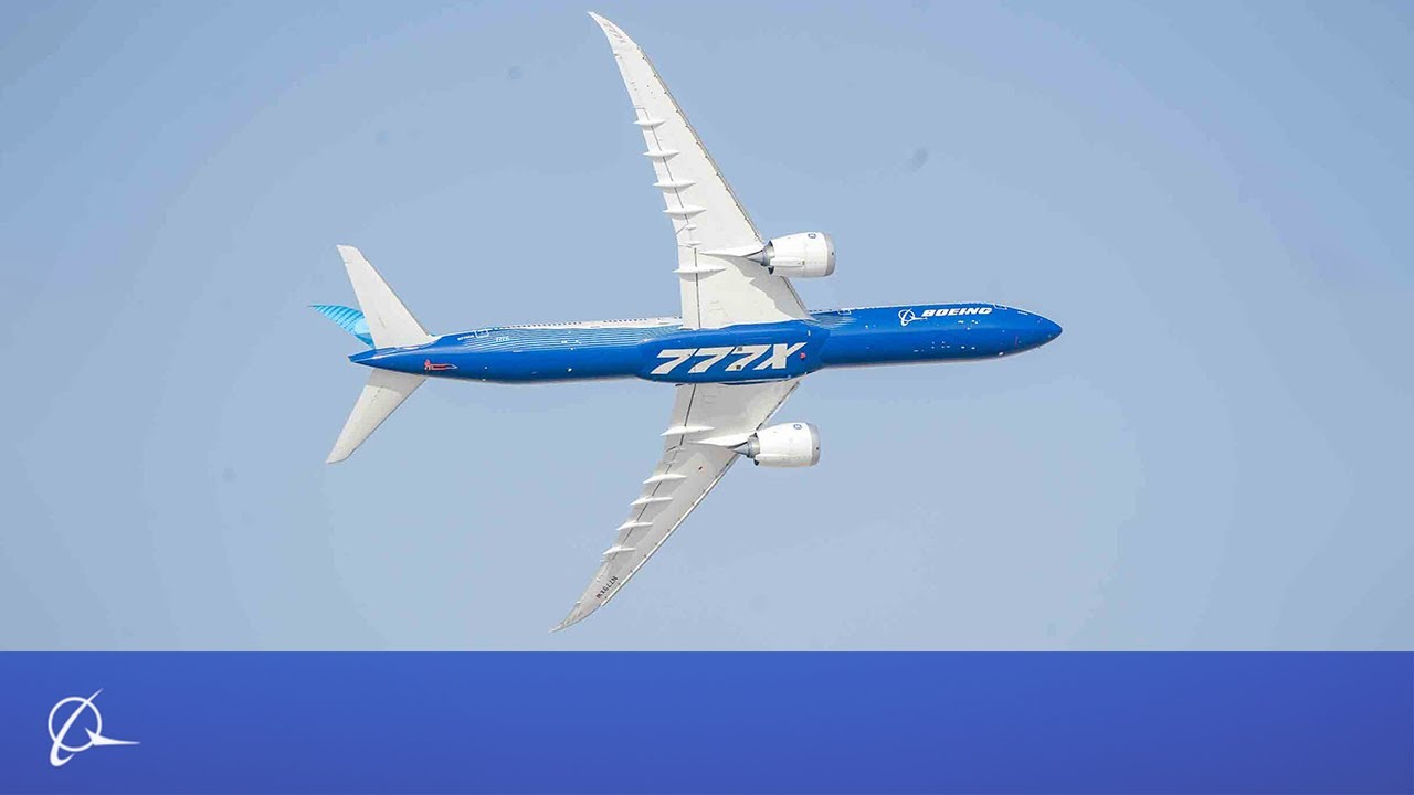 Boeing 777-9 Flying Display at the Dubai Airshow