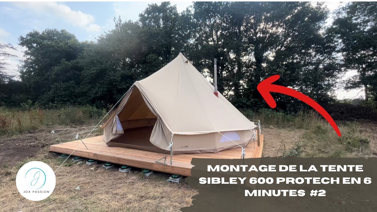 Montage de la tente sibley 600 protech en 6 minutes #2  #glamping